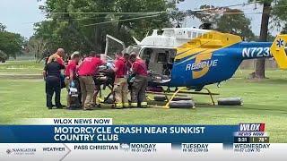 Motorcycle wreck victim airlifted from Biloxi golf course