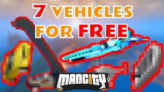 Mad City 7 FREE VEHICLES CURRENTLY AVAILABLE | Mad City Chapter 2