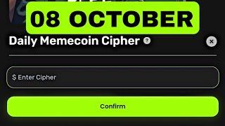 Memes Lab Bot Daily Cipher Today 8 October | Memes Lab Cipher Code Today | Daily Memecoin Cipher