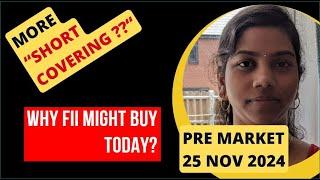 WHY FII Might Buy Today? Pre Market Report, Nifty, Bank Nifty, 25 Nov 2024, Range, Analysis