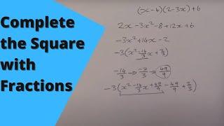 How to Complete the Square with Fractions