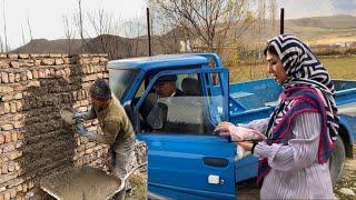 Sodabeh’s Father Visits the Newly-Built Village House: From Construction to Storage Cement Work