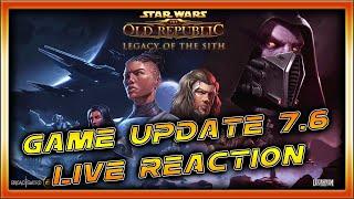 SWTOR Game Update 7.6 FIRST LOOK and Patch Notes Reaction