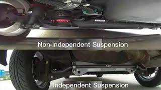 Can you tell the difference between independent suspension and non-independent suspension?