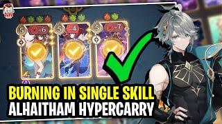 DOUBLE BURNING IN A SKILL?! ALHAITHAM HYPERCARRY | Genshin TCG