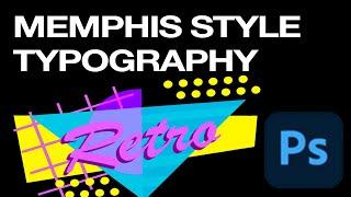 Memphis style typography