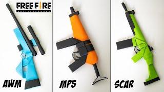 03 Cool Origami Paper Gun FreeFire || AWM | MP5 | SCAR