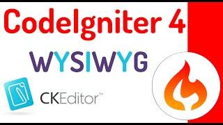 Texto enriquecido - WYSIWYG -  en CodeIgniter 4 con CKEditor