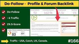 Very High DA Do Follow Forum & Profile Submission Backlink | Do Follow Backlinks Instant Approval