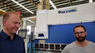Accurl Master Guillotine and 4-axis CNC press brake is installed in Germany