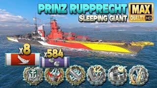 Battleship Prinz Rupprecht: Aggressive start, tense ending - World of Warships