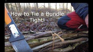 How to Bundle and Tie Coppice Rods, Sticks and anything Tight. Knot