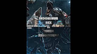 Indominus Rex vs Queen Xenomorph #indominusrex #xenomorph #wisedit #wis #vsedit #vsbattle #aliens