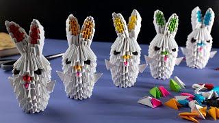 How to make a paper rabbit [3D origami tutorial]