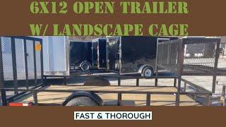 6x12 Landscape Trailer With Locking Landscape Cage