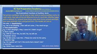 English with Dr. Sivadas Madhavan -- 8. 3. Functions of auxiliary verbs