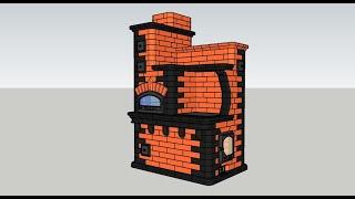 Печь 5,0 на 3,5 кирпича отопительная варочная.