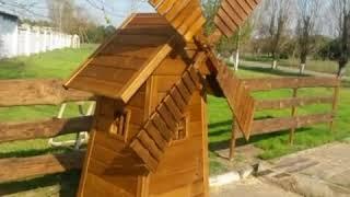 Мельница деревянная декоративная