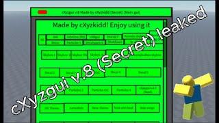 Roblox SS Scripts, cXyzgui v.8 LEAKED by cXyzkidd