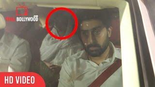 Abhishek bachchan and Aishwariya Rai attend Aishwarya Rai Bachchan’s father Krishnaraj Rai’s funeral