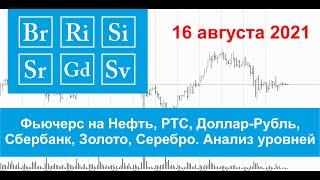 16.08.2021 - Включение - Нефть, РТС, Доллар-Рубль, Сбербанк, Золото, Серебро - (Прямая трансляция)