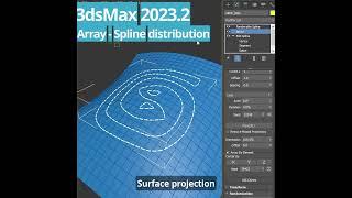 #3dsMax 2023.2 - Spline distribution