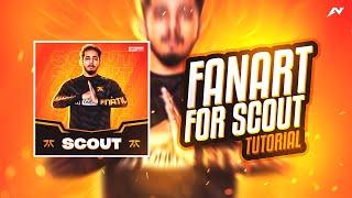 Gaming Poster For @officialscoutop ️ | Fan Art For ScoutOP By Nitzex | BGMI Gaming Poster For My Fav. Gamer