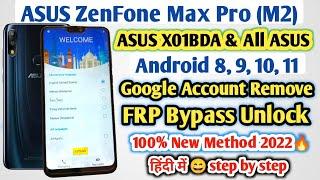 Asus Zenfone Max Pro M2 Frp Bypass Android 8, 9, 10 Without PC | Asus X01BDA Google Account Unlock |