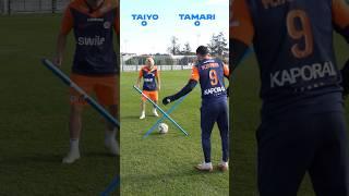 One touch passing challenge with Mousa tamari ​⁠​⁠​@Ligue1  #ligue1 #football #challenge