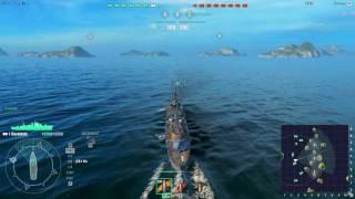 World of Warships мир кораблей выход в ОБТ 2015. Видео из игры. Ветка США