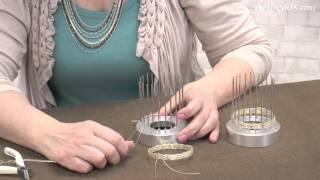 Artbeads Quick Tutorial - Using the Bangle Weaver Tool from Beadalon with Cheri Carlson