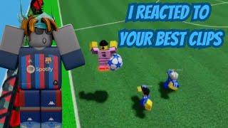 I REACTED To Your BEST Clips in Touch Football..(Roblox)