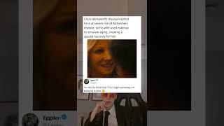 Chris Hemsworth discovered thathe is at severe risk of Alzheimers disease, so his wife used makeup