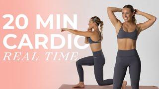 No Equipment Cardio Workout | AT HOME real time with me!