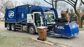 LRS Curotto Can Garbage Truck Collecting Roy Strom Carts