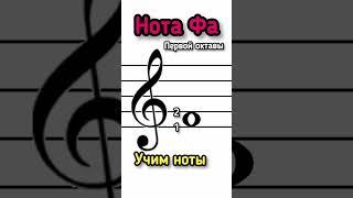 Нота фа  Учим ноты первой октавы  Сольфеджио
