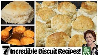 7 Biscuit Recipes Extravaganza, Fried, Lard, Stovetop, Mayo, Sour Cream, Whipping Cream & More!