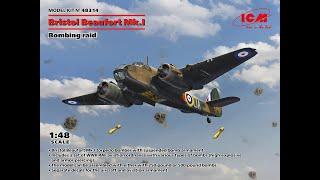 NEW ICM 1/48 Bristol Beaufort Mk.1 Bombing Raid (48314) kit review