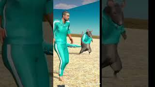 Rata bailando en el juego del calamar