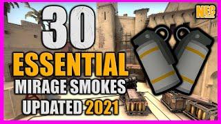 30 ESSENTIAL MIRAGE SMOKES YOU MUST LEARN | UPDATED 2021 - CSGO