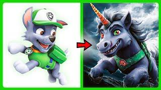 PAW PATROL as TERRIBLE UNICORN MONSTER  All Characters