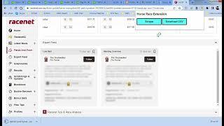 Chrome Extension Data Scraping Racenet.com.au