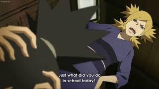 Temari gets angry with Shikamaru and his son