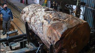 The process of making a $10,000 resin gold table by processing rotten logs.