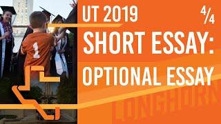 [UT Admissions 2019] Short Answer Guide - Special Circumstances (Optional Essay)