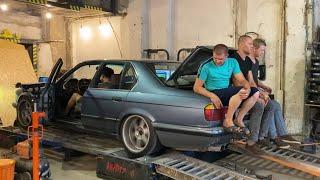 Мощный проект BMW E32 turbo | Первые замеры мощности