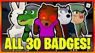 How to get ALL 30 BADGES in PIGGY ROLEPLAY 피기 롤플레이 (Korean) || Roblox