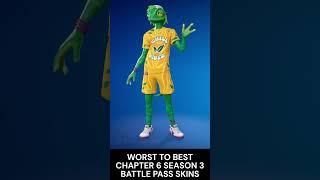 WORST TO BEST Chapter 6 Season 3: SUPER Battle Pass Skins