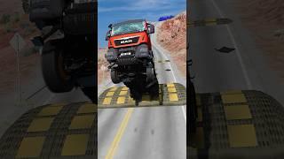Man truck vs massive Giant speed bump #beamngdrive #shorts