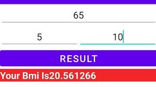 Making BMI Calculator In Android Studio 